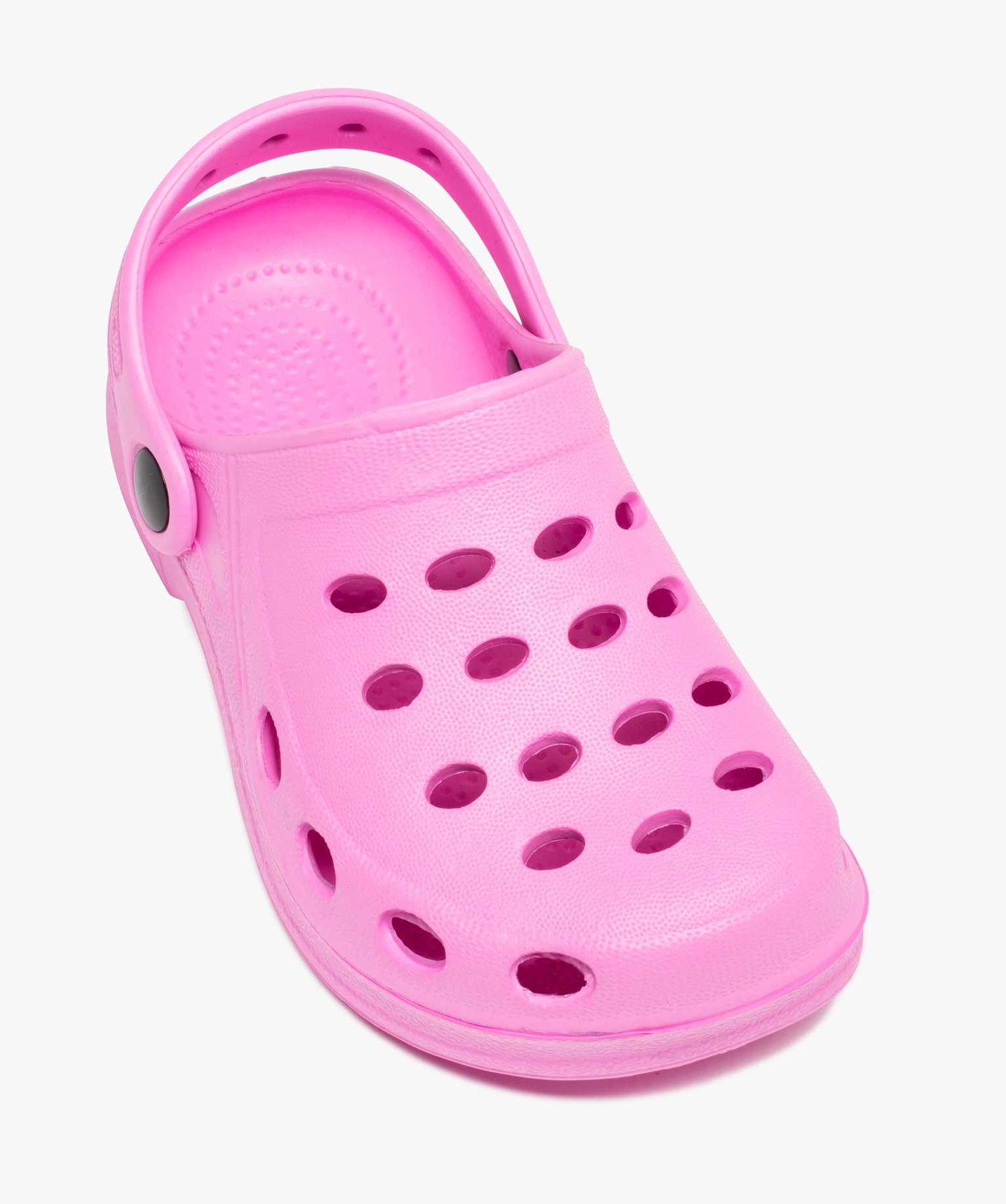 Sabots souples fille unis dessus perforé rose | GEMO