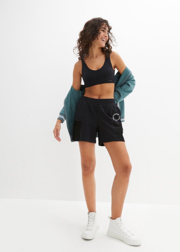 Sweat-Shorts mit Mesh
