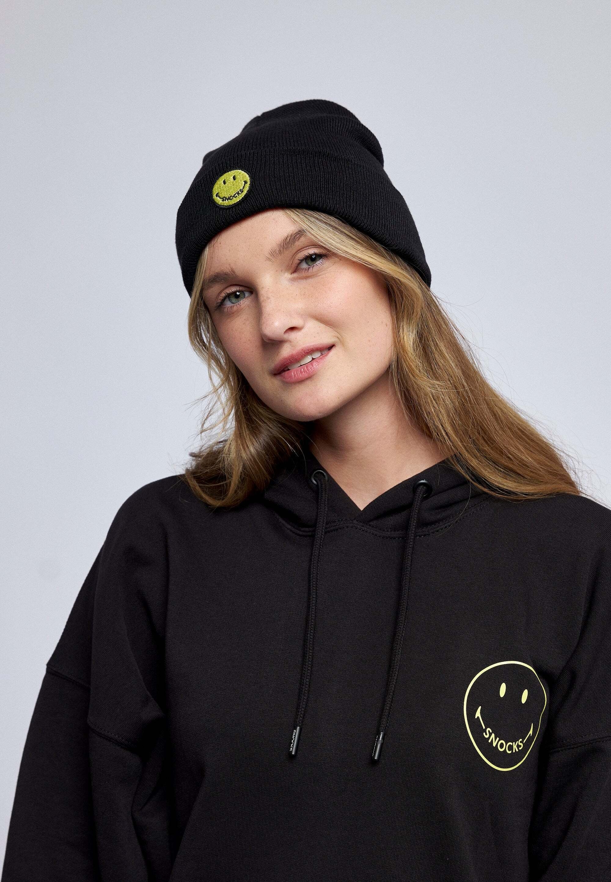 SNOCKS Beanie SMILEY X SNOCKS Beanie mit SMILEY Logo, aus SMILEY X SNOCKS Collection