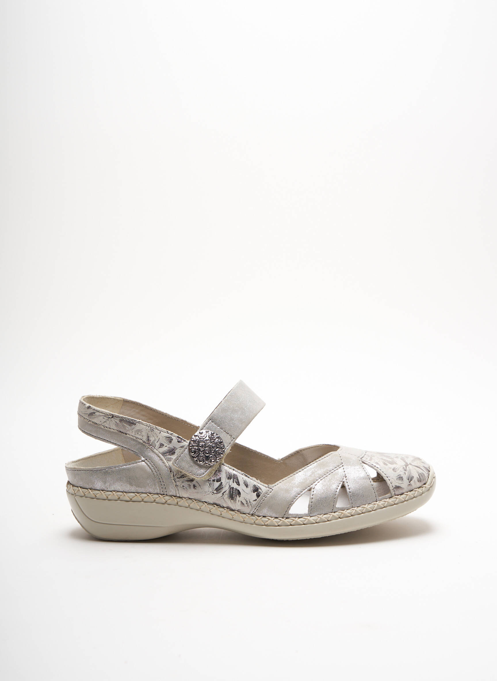Rieker Sandales Nu Pieds Femme couleur gris