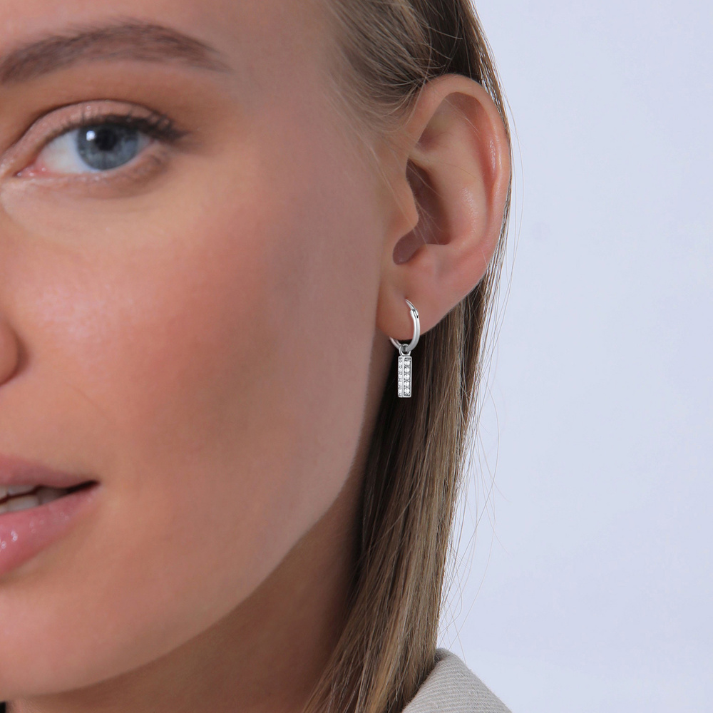 Elli PREMIUM Elli PREMIUM Boucles d'Oreilles Pendentif de tige créole pour femme élégant avec  Boucles d'oreilles