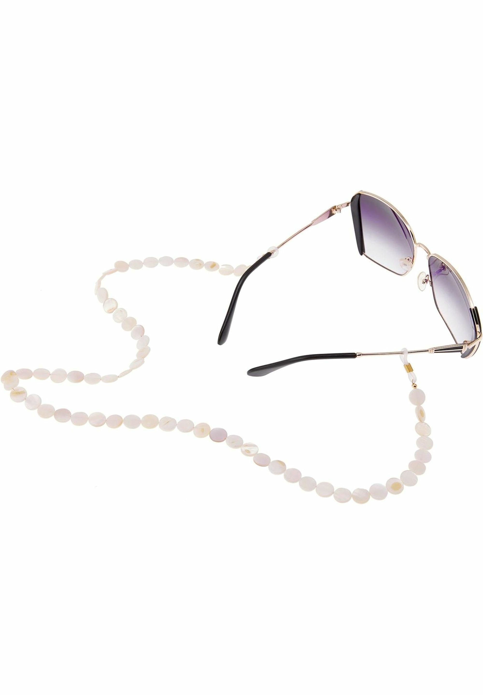 Gemshine Brillenkette Brillenkette Perlmutt Scheiben