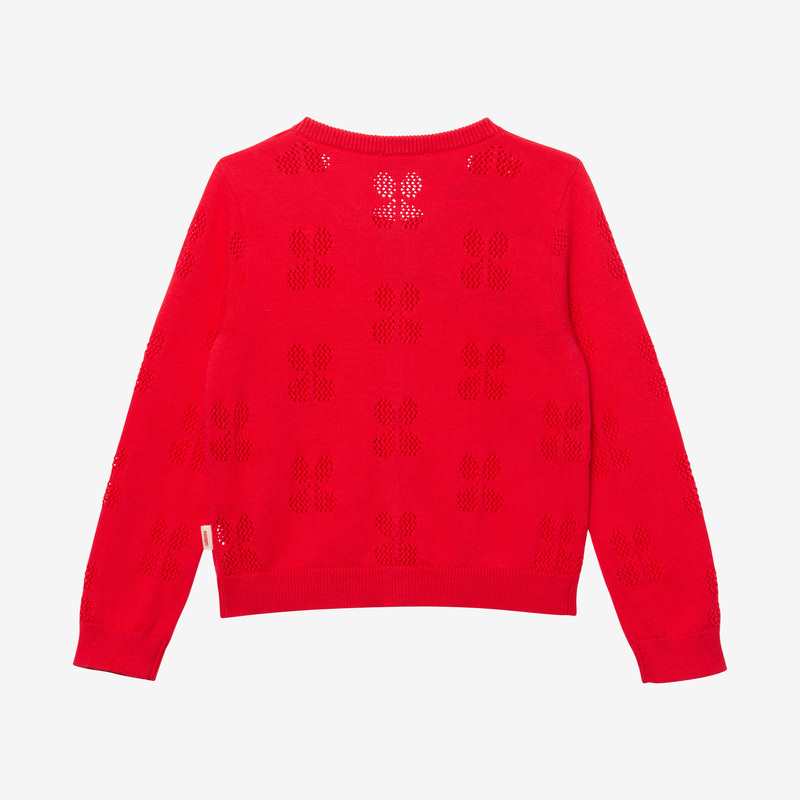 Cardigan bébé fille ajouré rose Catimini