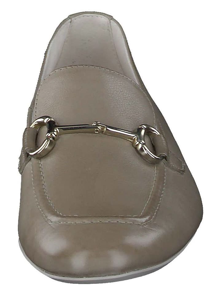 Paul Green Leder-Slipper in Khaki günstig kaufen