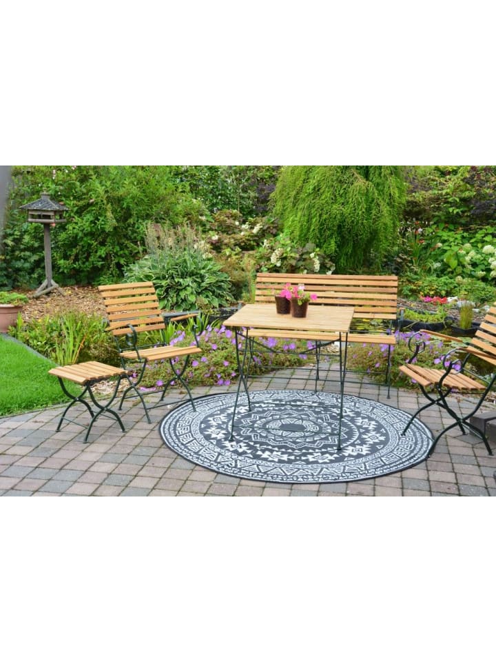 Esschert Design Outdoorteppich in schwarz-weiß günstig kaufen onesize