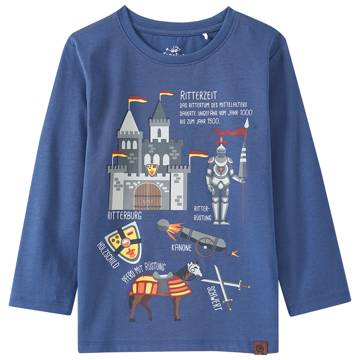 Kinder Langarmshirt mit Ritter-Motiv