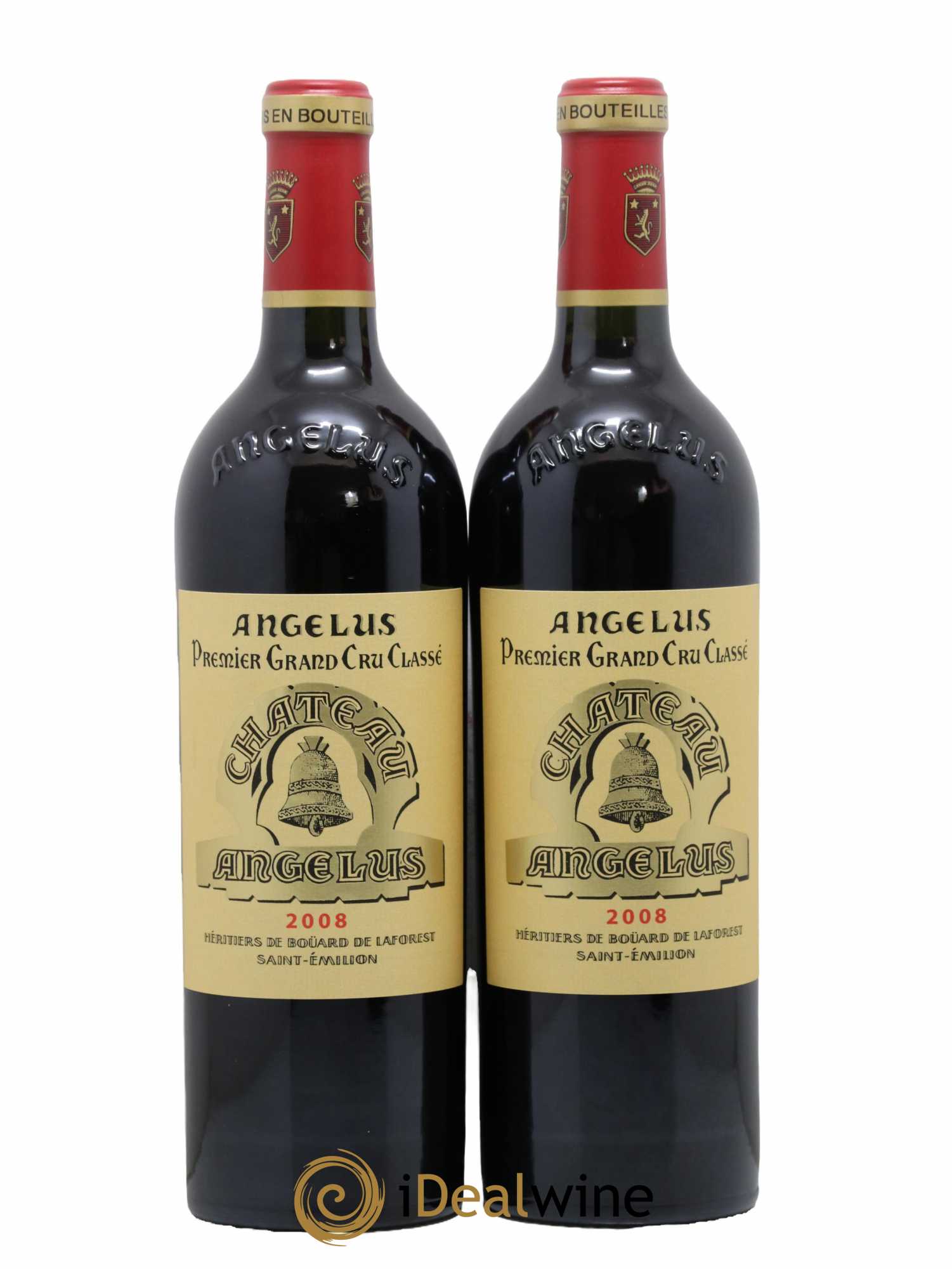 Château Angélus 1er Grand Cru Classé A  2008 - Lot de 2 Bouteilles