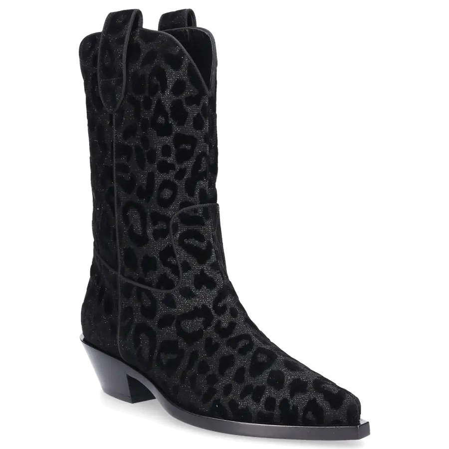 Dolce & Gabbana - Cowboystiefel GAUCHO Samt - schwarz