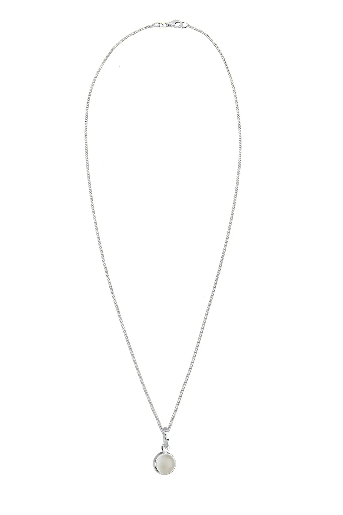 ELLI  Halskette Mondstein Edelstein Natur 925 Sterling Silber