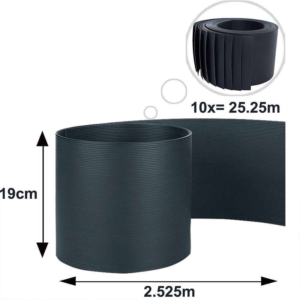 Mucola Sichtschutzstreifen Sichtschutz 10X PVC Sichtschutzstreifen Zaunfolie Windschutz Garten, (10er Set), Hart PVC
