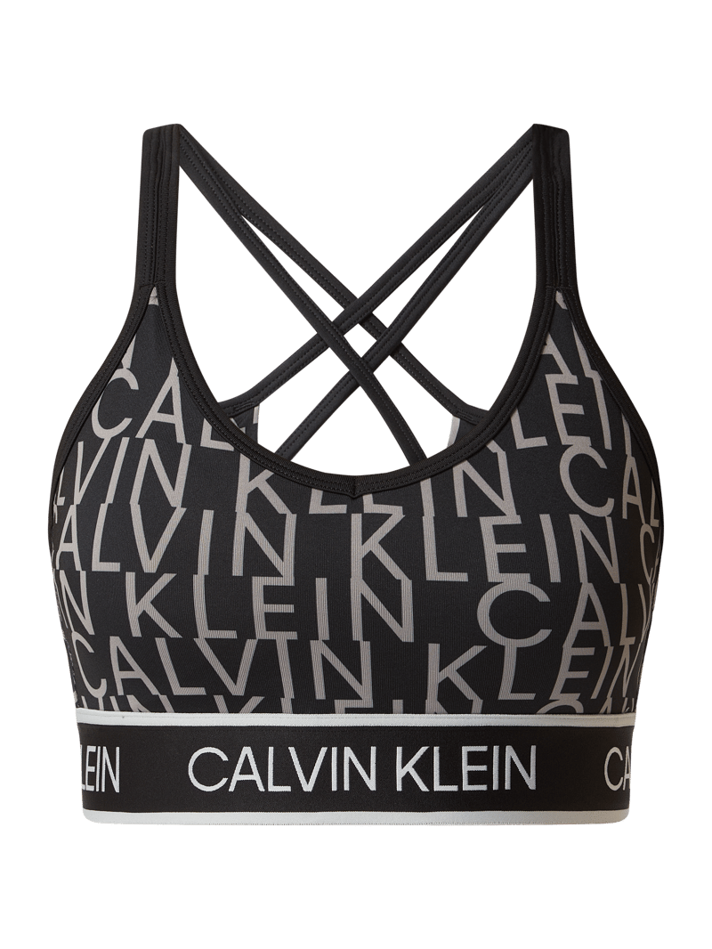 Bustier mit Logo-Muster in schwarz