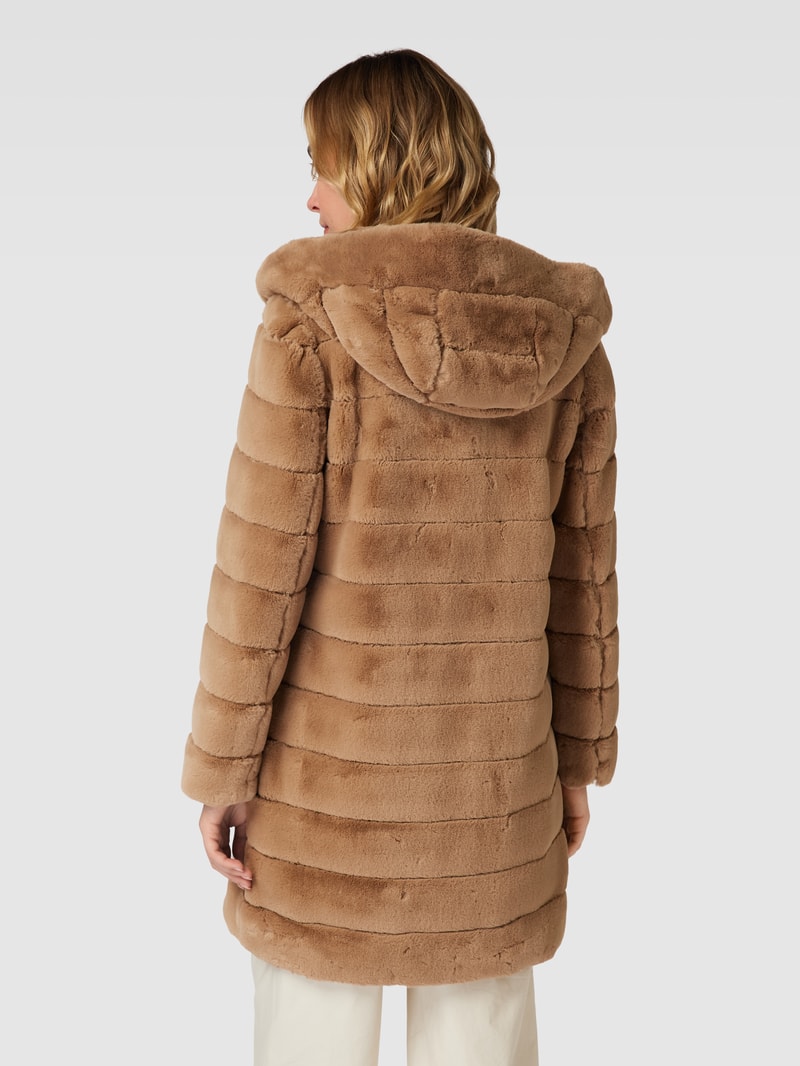 Jacke mit Kunstfell in beige