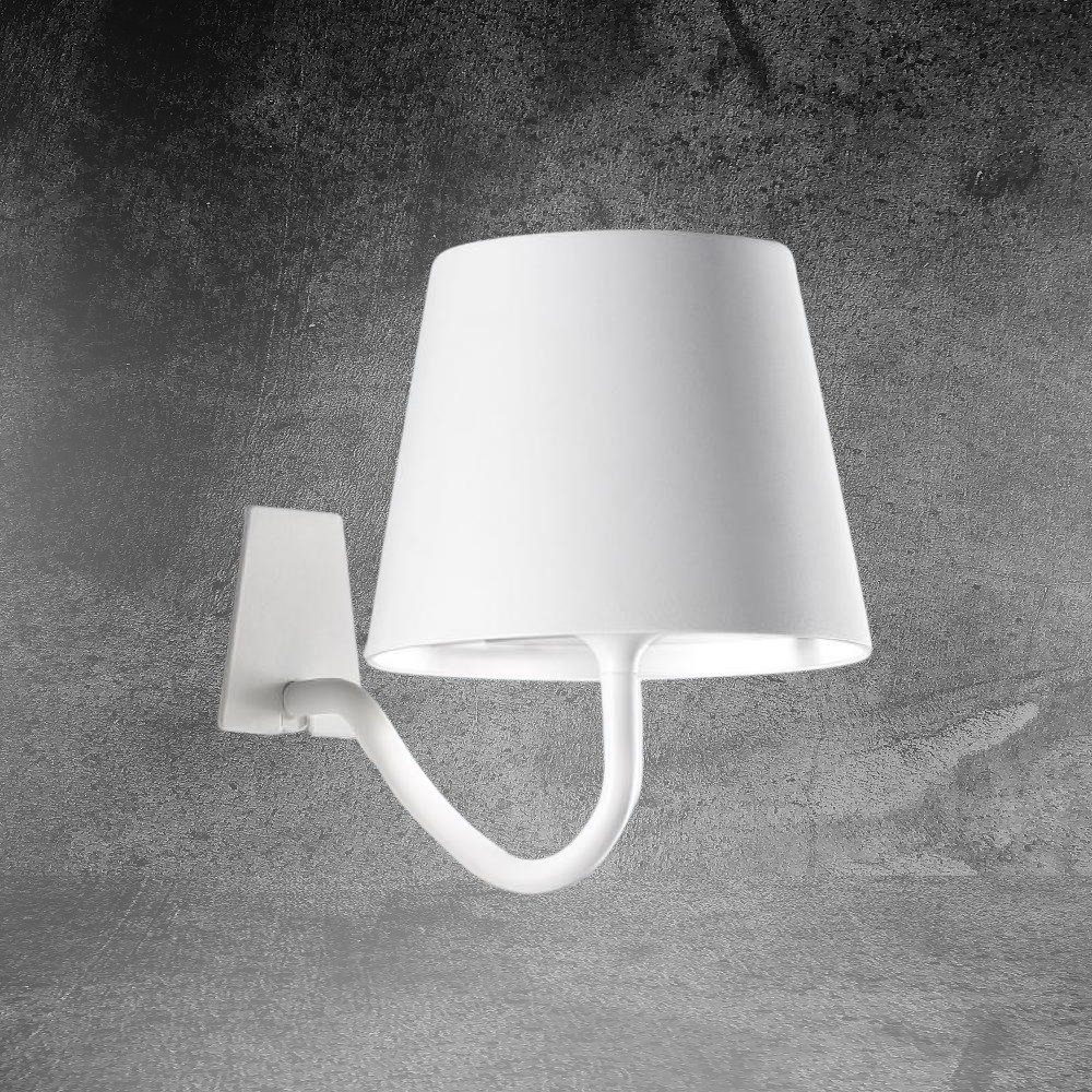 Zafferano LED Wandleuchte LED Akku Wandleuchte Poldina in Weiß 2,2W 188lm IP54, keine Angabe, Leuchtmittel enthalten: Ja, fest verbaut, LED, warmweiss, Wandleuchte, Wandlampe, Wandlicht