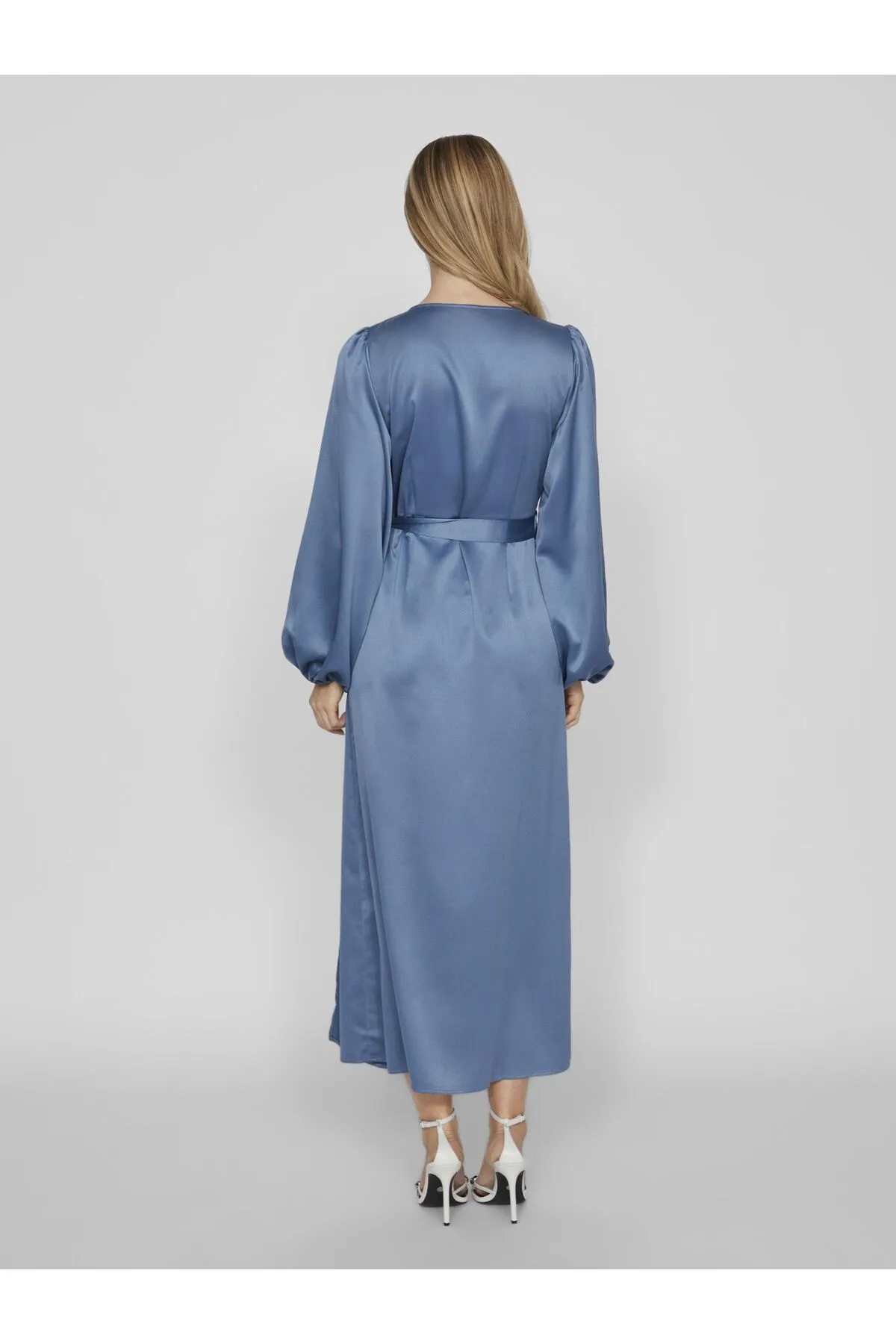 VILA  Wickelkleid Langärmeliges Maxi
