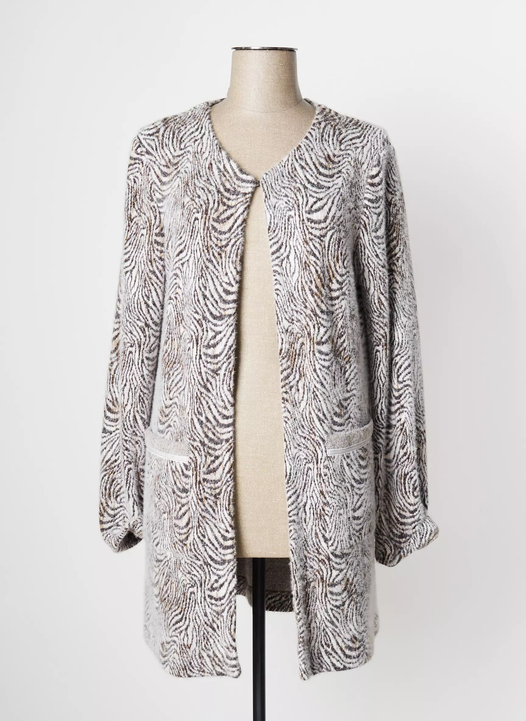 Just White Cardigans Femme couleur marron