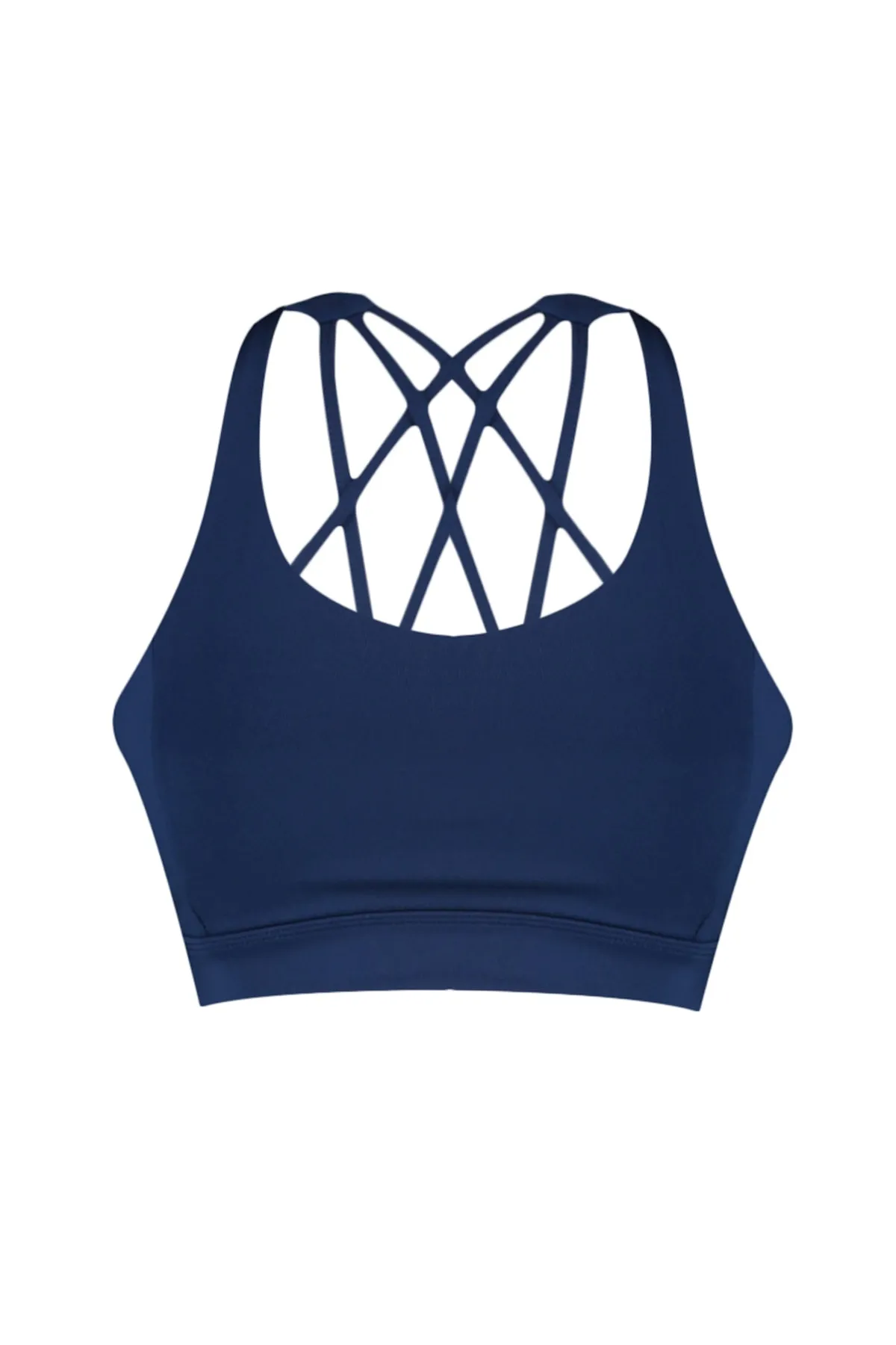 Trendyol Collection  Marineblauer Strick-Sport-BH mit Stütz-/Styling-Rücken und überkreuzten Seilträgern TWOAW23SS00000