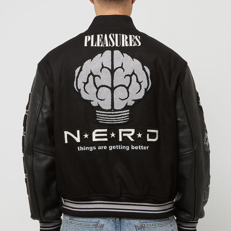 Pleasures x N.E.R.D. Varsity Jacket Black