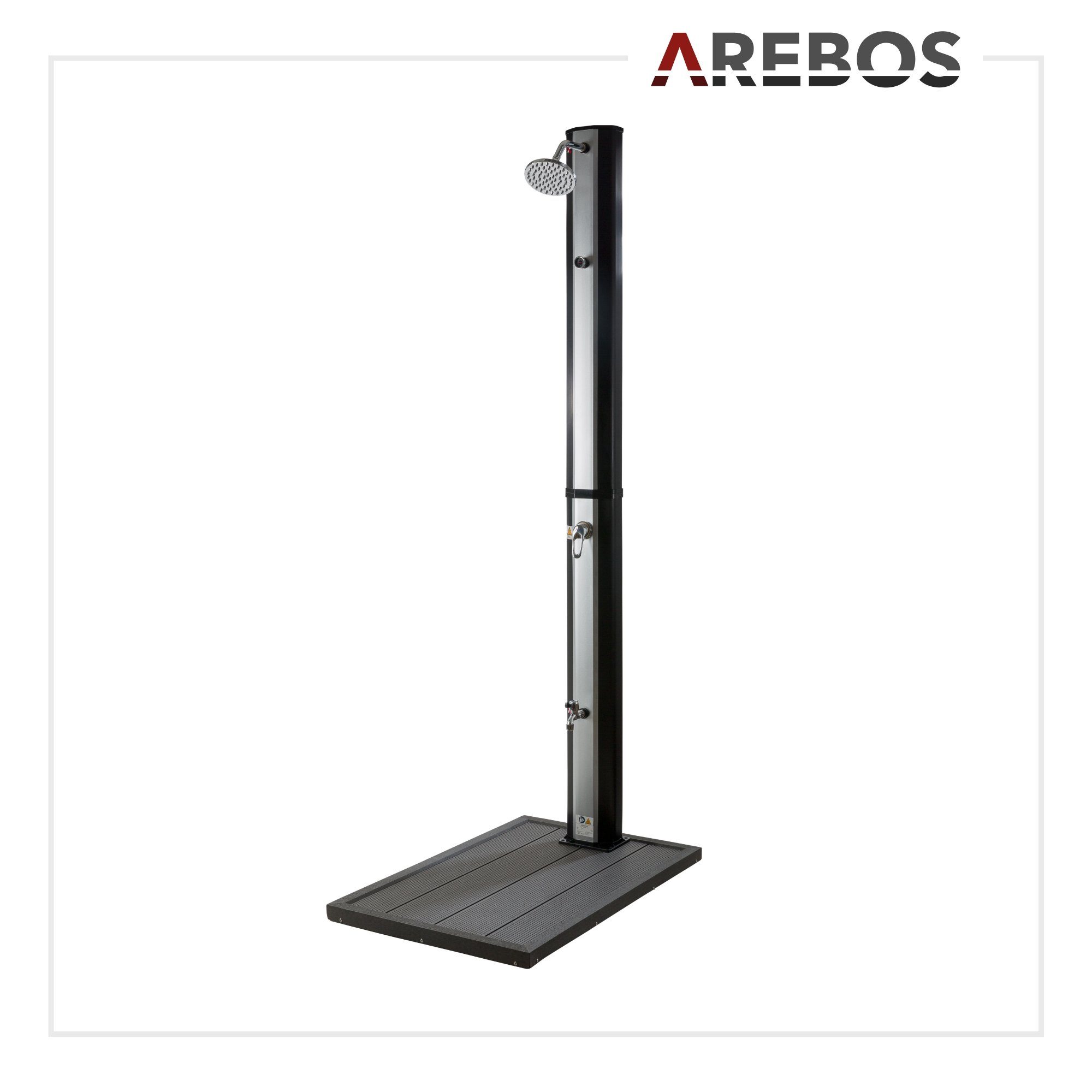 Arebos Gartendusche Bodenelement für Solardusche Pool, 101 x 63 x 5,5 cm