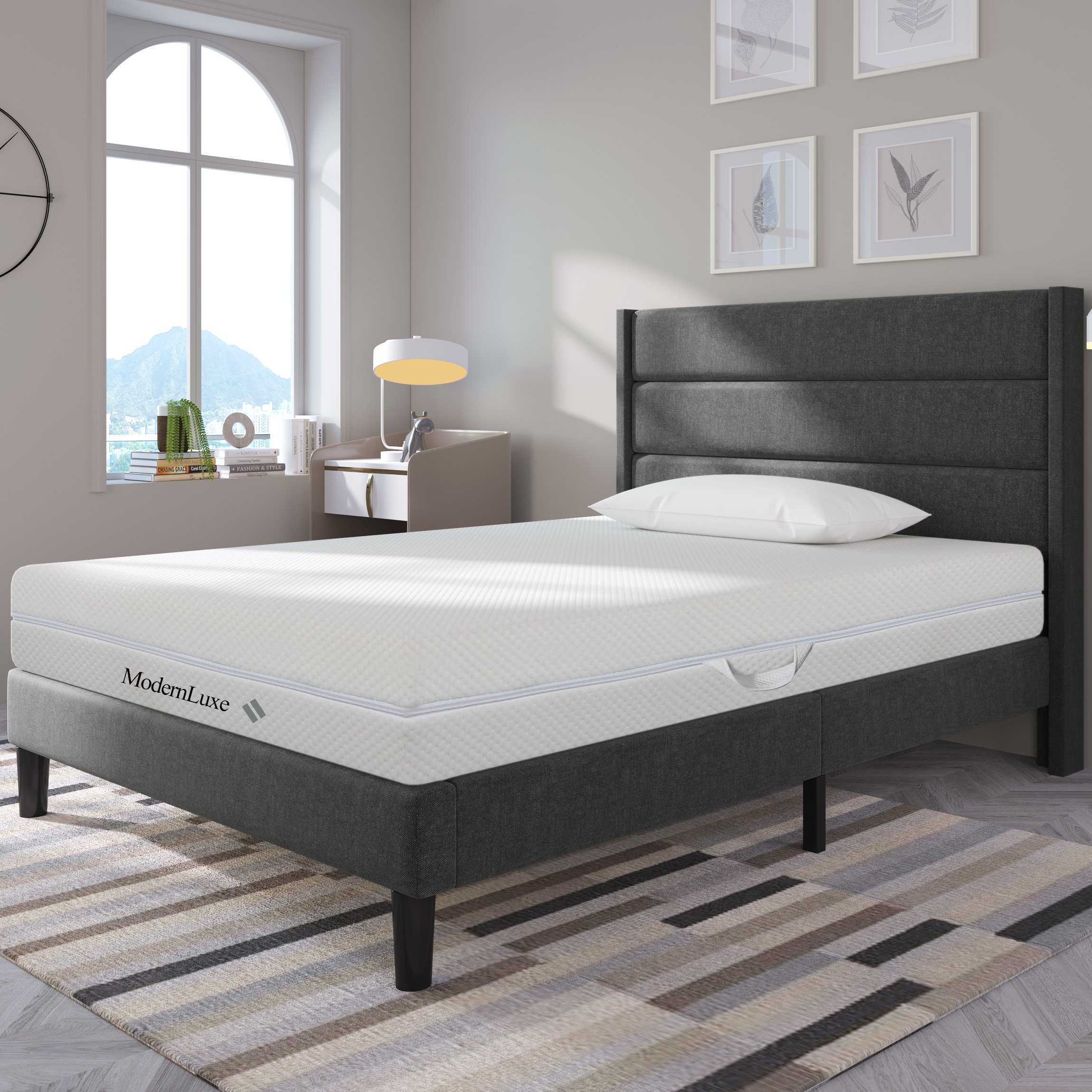 Gelschaummatratze Kaltschaummatratze 7 Zonen Komfortschaummatratze, 20 cm hoch, OKA, 20 cm hoch, (H3 H2 matratze 90x200 cm Ergonomische Kaltschaummatratze mit), Griffe & Bezug waschbar Klimafaser versteppt Mit Rundum-Reißverschluss