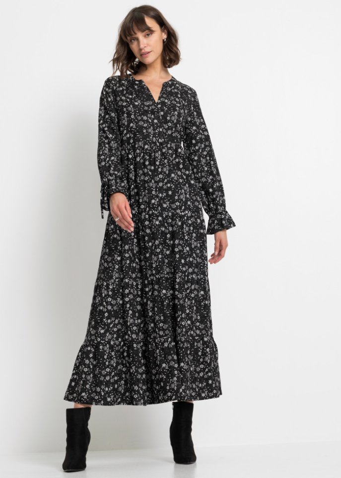 Bedrucktes Maxikleid aus nachhaltiger Viskose