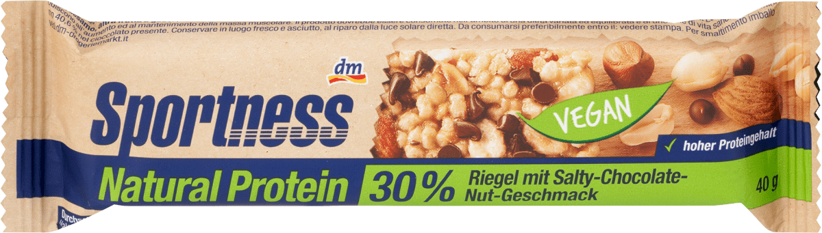 Proteinriegel 30% Natural Protein, Salty Chocolate Nut Geschmack, 40 g
