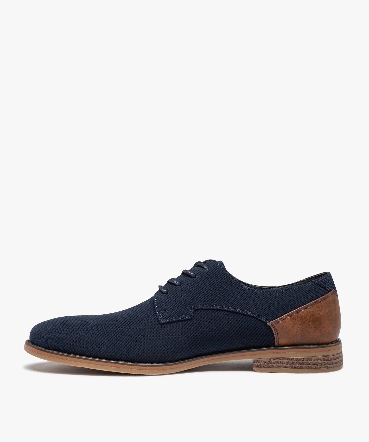 Derbies homme dessus textile uni marine | GEMO