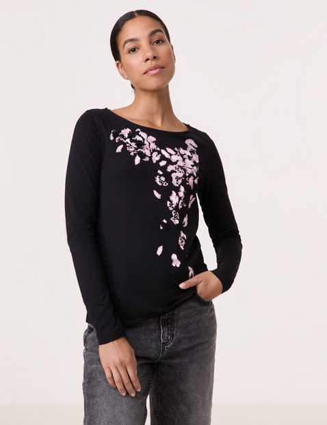 Verziertes Langarmshirt aus Bio-Baumwolle