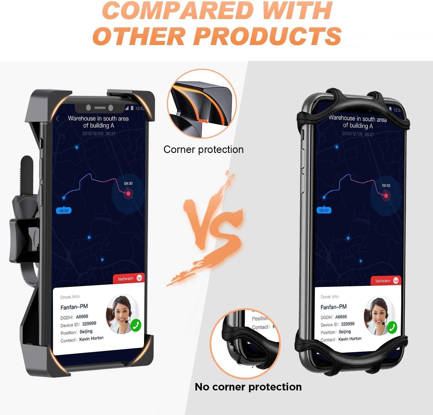 JOYROOM l Handyhalterung Fahrrad [ Vollständiger Schutz & Anti-Shake ] 2021 Design Handyhalterung Motorrad Universal 360° Drehbar Handy Fahrradhalterung für iPhone 12/11,Samsung 21/20,Huawei usw Handy-Halterung