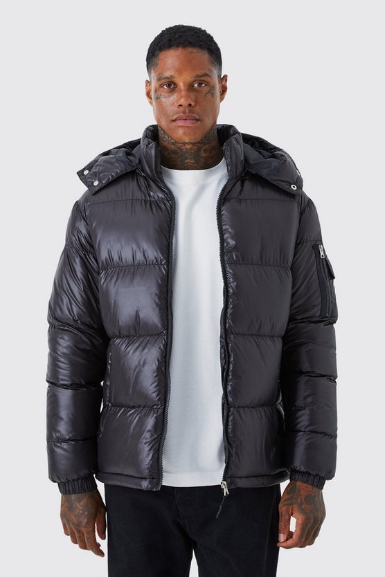 Hochglänzende gepolsterte Steppjacke
