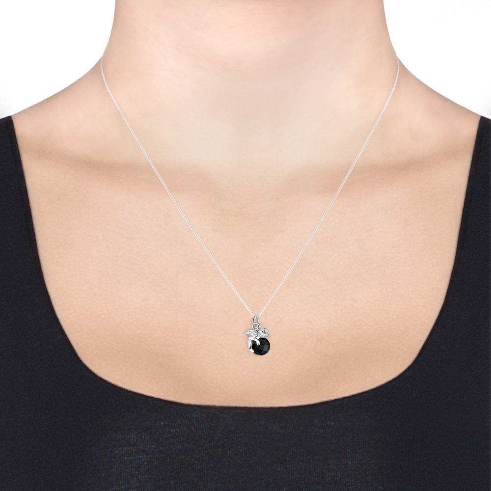 Elli Elli Collier Femme Pendentif d'Ange à l'État Brut avec Cristaux en Argent Sterlin collier