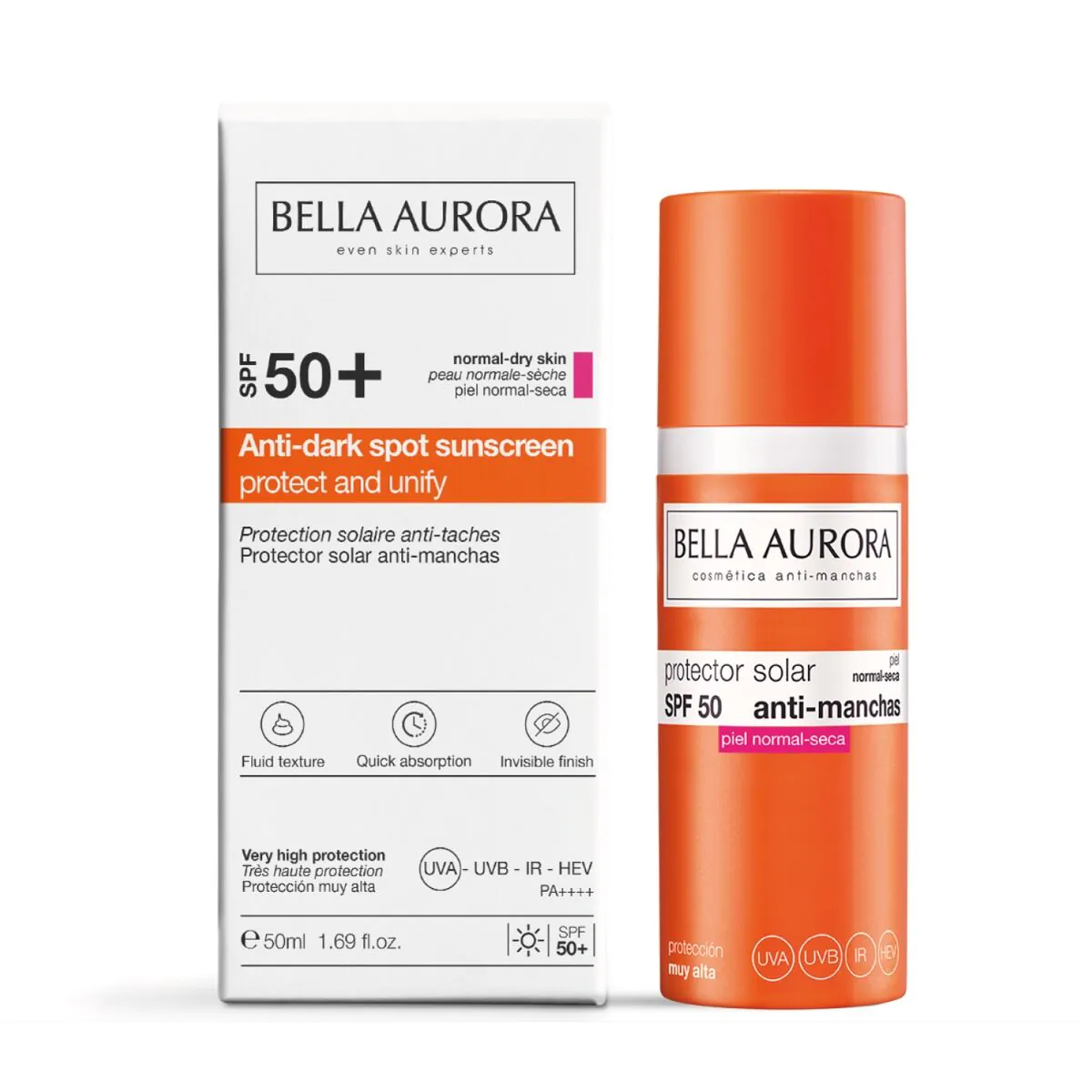 Bella Aurora beschermende gelcrème SPF 50+ voor normale en droge huid