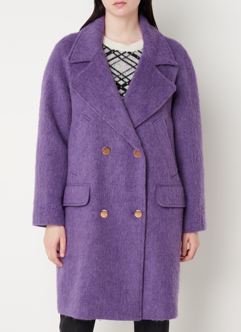 Liu Jo Coat in wool blend with side and flap pockets