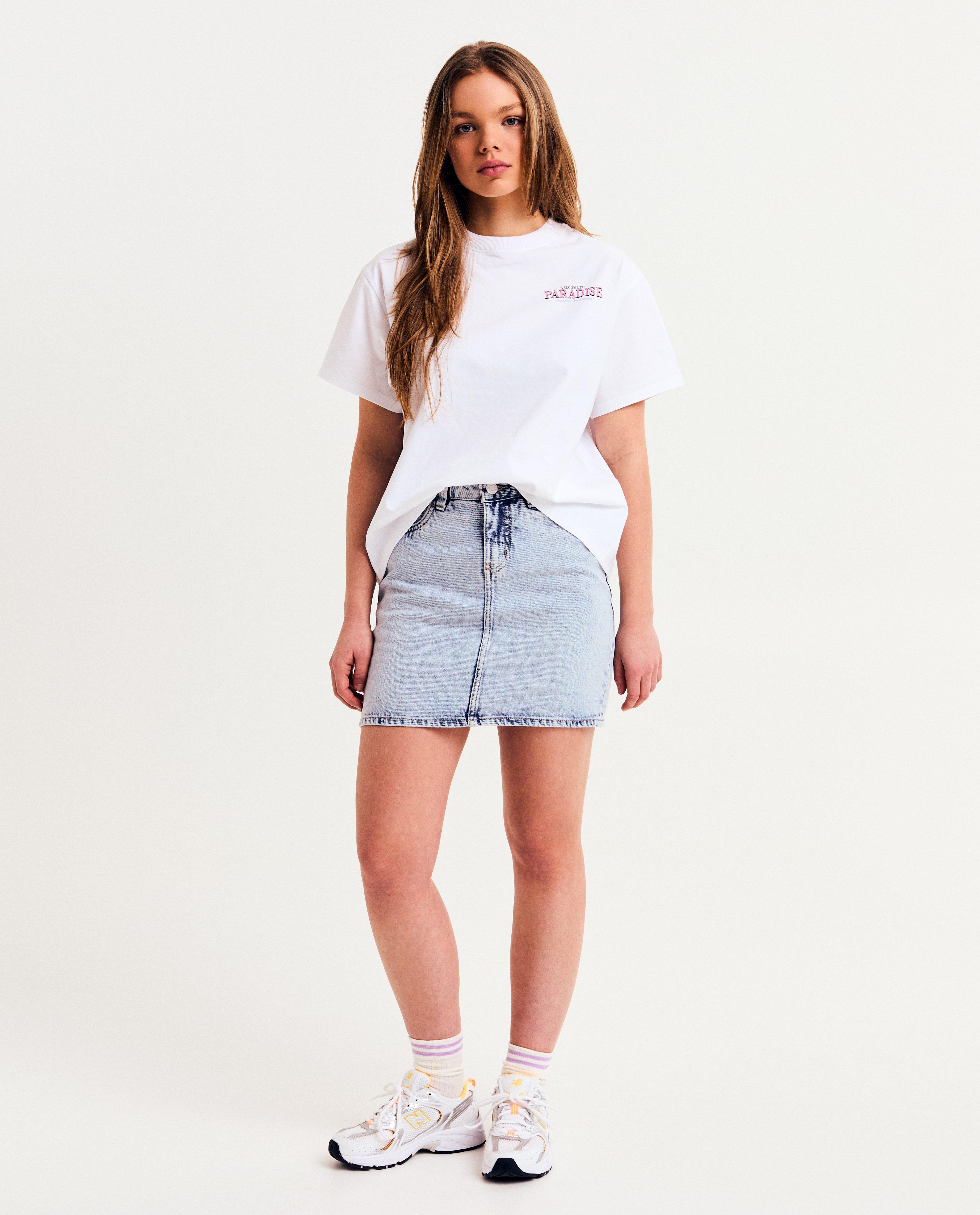 Tricou Groggy cu imprimeu pe spate alb
