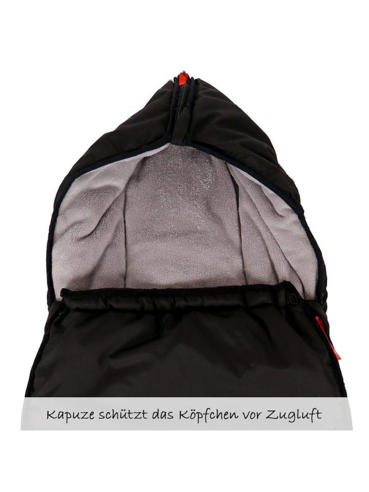 Kaiser Fleece-Fußsack Hoody für Babyschalen und Babywannen in schwarz günstig kaufen onesize