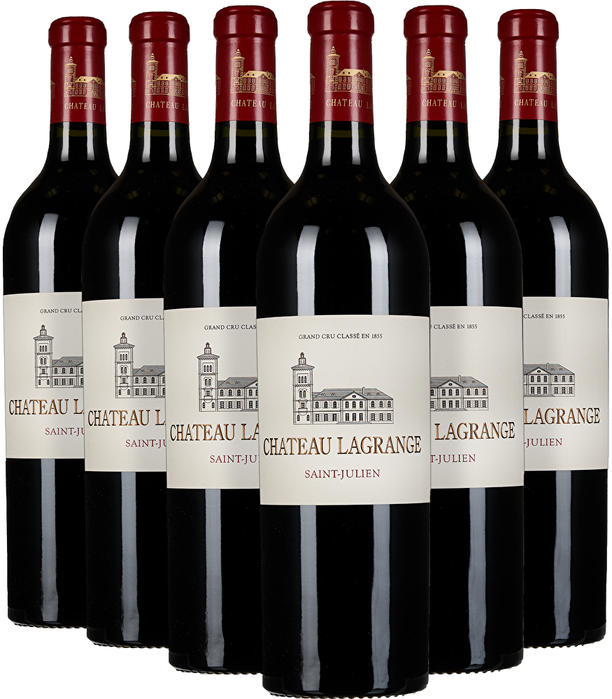 Château Lagrange (St. Julien) 6 Flaschen Château Lagrange 3ème Cru Classé 2022 in Holzkiste
