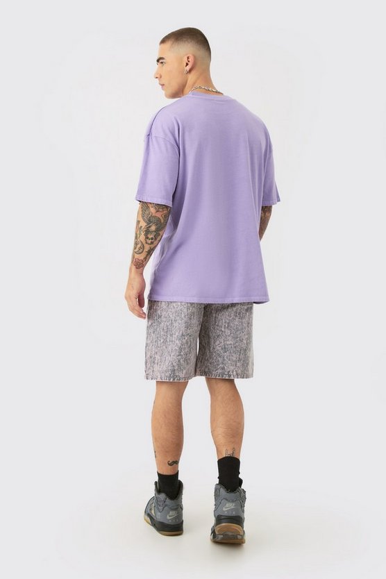Oversize T-Shirt mit Homme Text Print