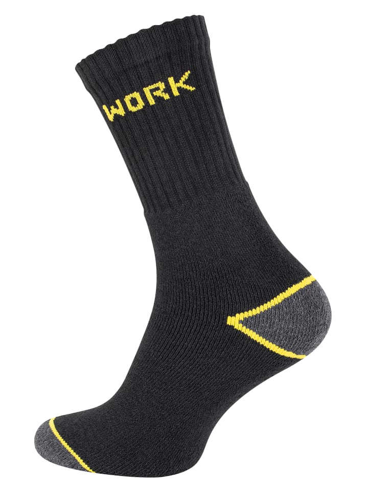 Cotton Prime® 10 Paar Arbeitssocken Work-Socks in Schwarz günstig kaufen