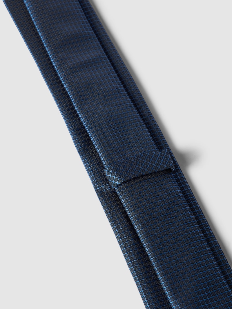 Krawatte mit Allover-Muster Modell 'Tie' (6 cm) in marineblau
