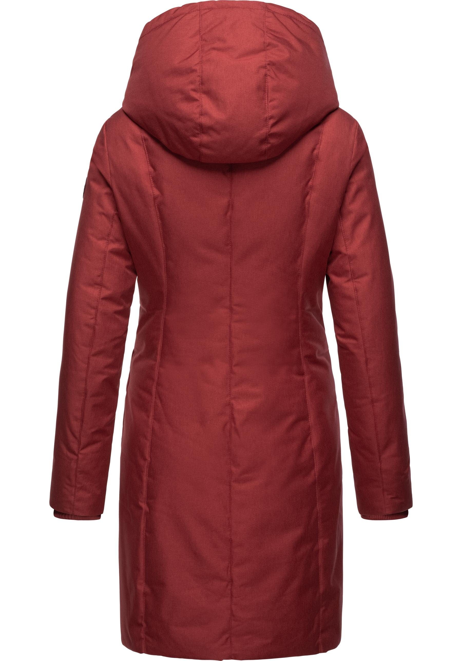 Ragwear Wintermantel Amarri stylischer Winterparka mit großer Kapuze
