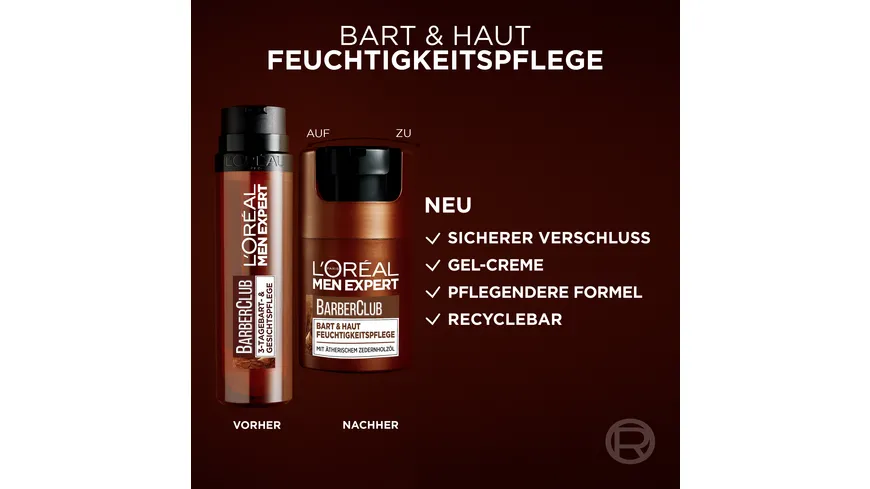 L'oréal Men Expert Barber Club Bart & Haut Feuchtigkeitspflege 50 ml