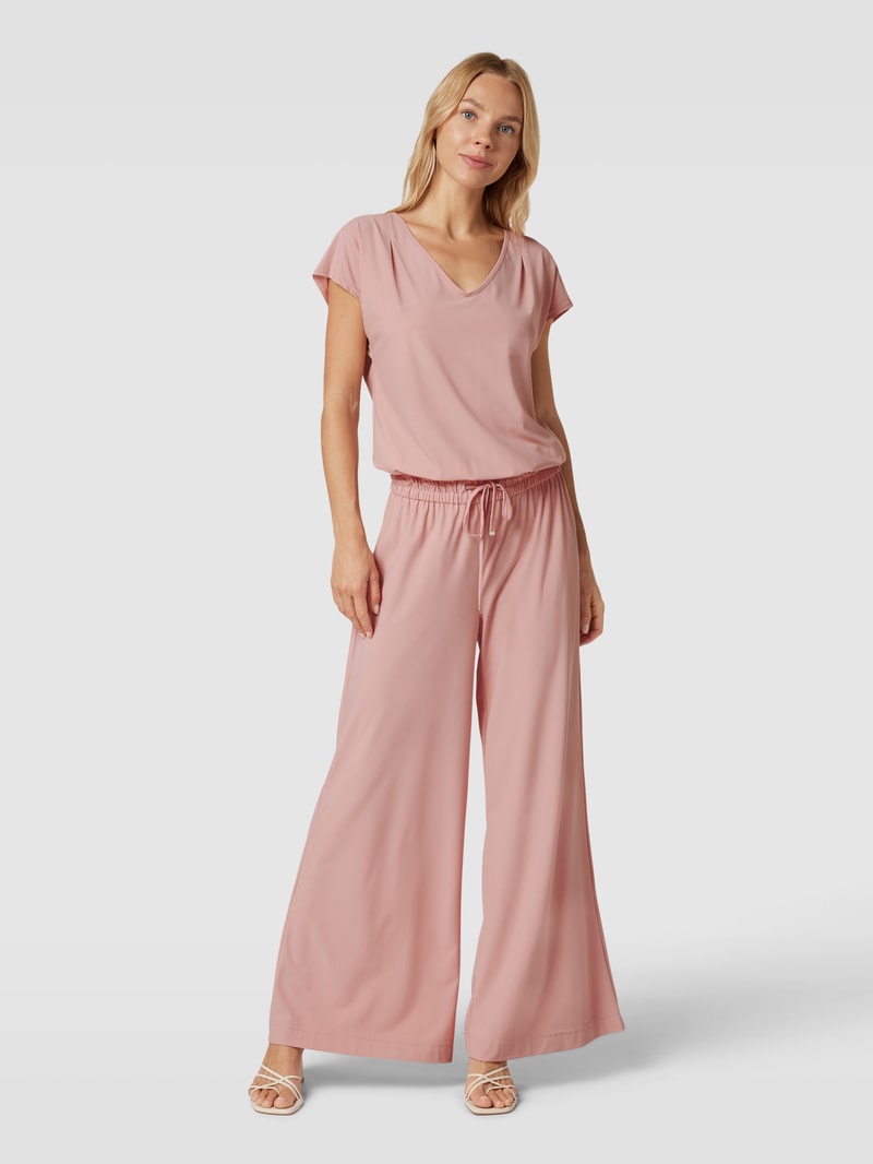 Jumpsuit mit V-Ausschnitt Modell 'JO' in hellrosa
