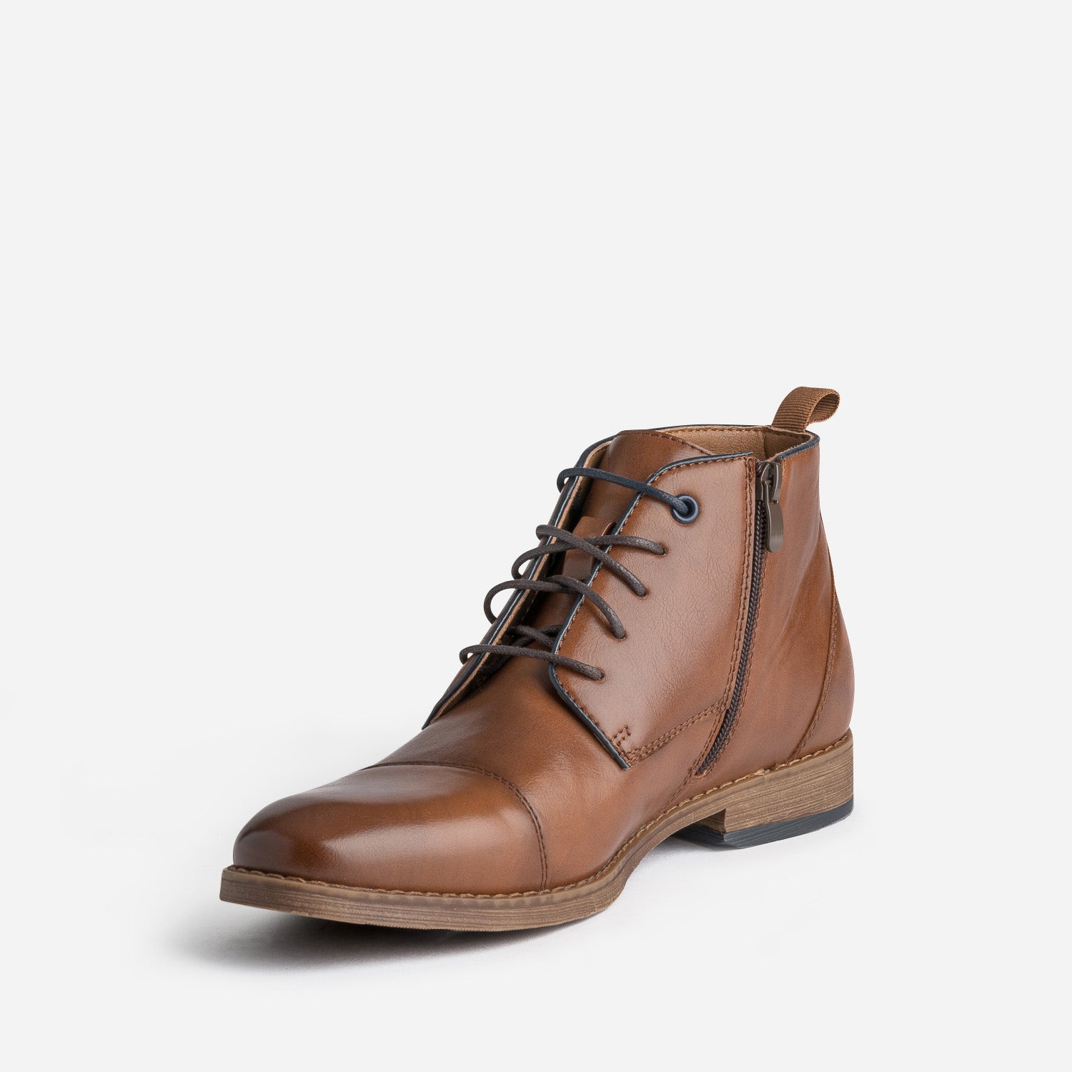 Chukka boots cognac en cuir