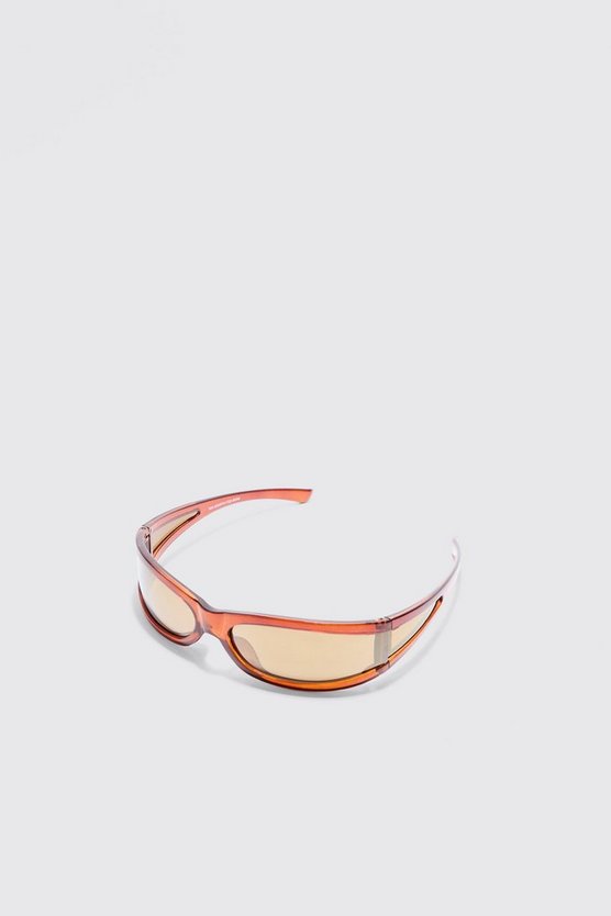 Goldene Visier-Sonnenbrille