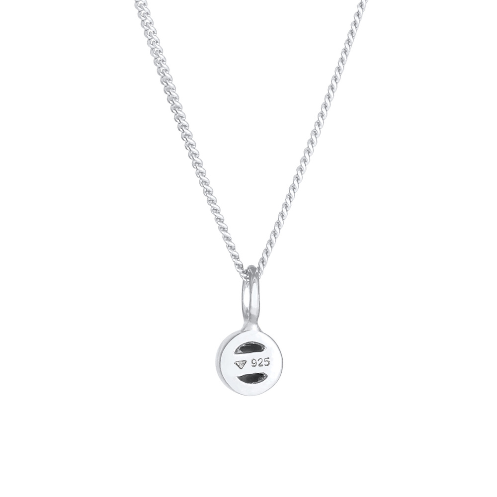 Elli Elli Collier Solitär Rund Kristall Rot 925 Silber collier