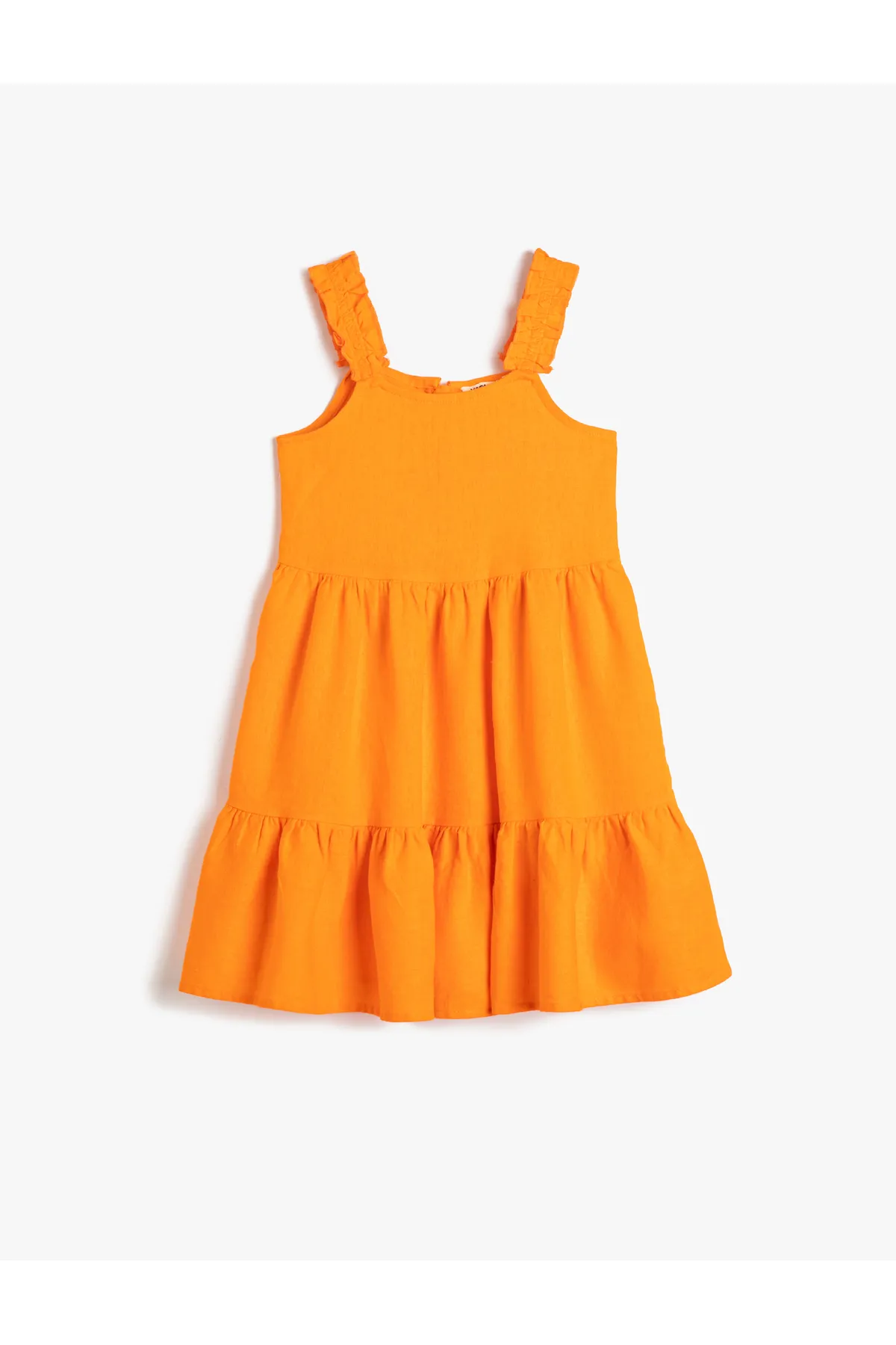 Koton  Schlichtes orangefarbenes langes Mädchenkleid 3skg80075aw