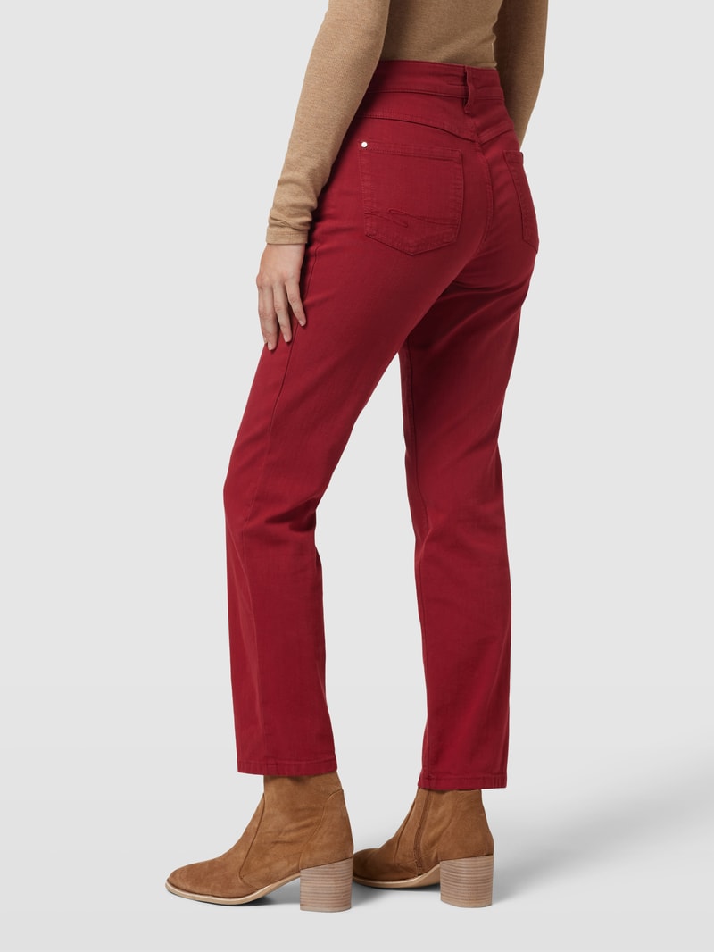Straight Fit Jeans im 5-Pocket-Design Modell 'CORA' in rot