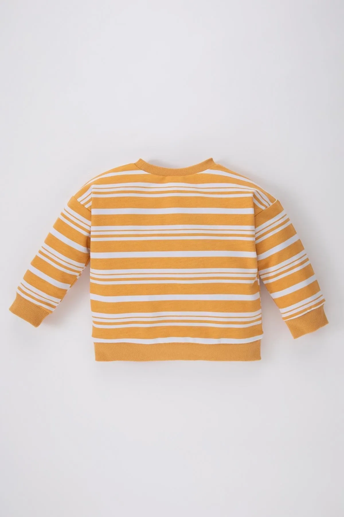 DeFacto  Gestreiftes Sweatshirt mit normaler Passform und Rundhalsausschnitt für Babys (Jungen).