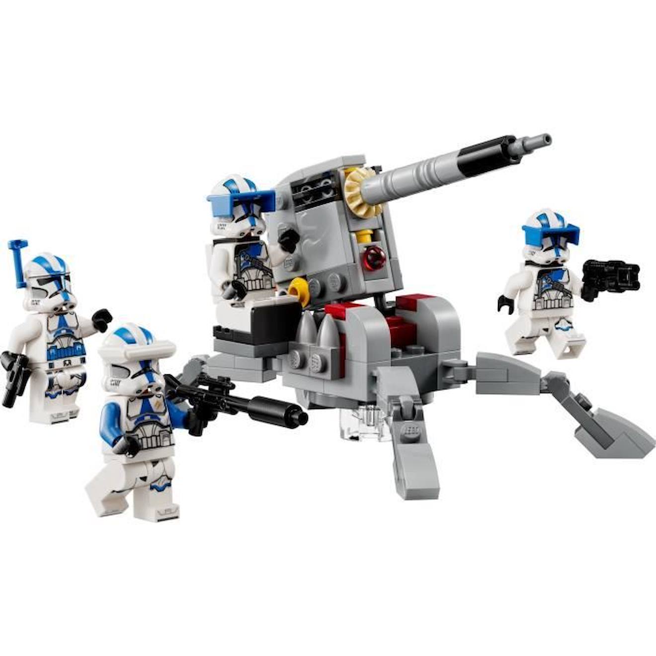 LEGO® Star Wars 75345 Pack de Combat des Clone Troopers de la 501ème Légion, Jouet avec Canon blanc