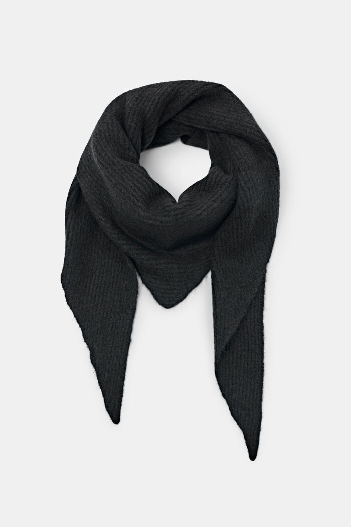 Dreieckiger Rippstrickschal