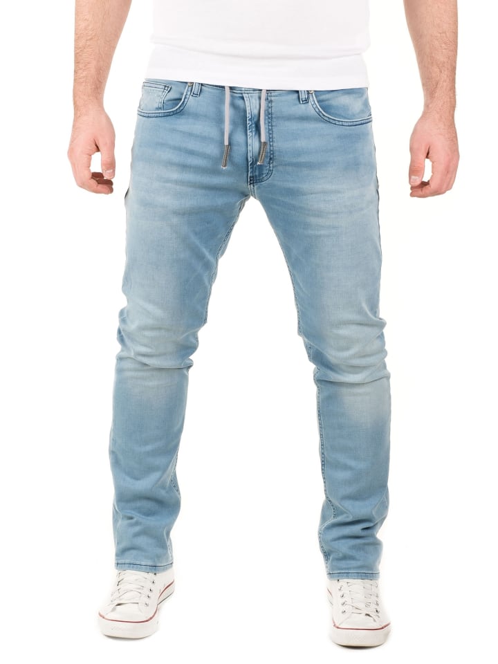 WOTEGA Jogginghose in Jeans-Optik in Hellblau günstig kaufen